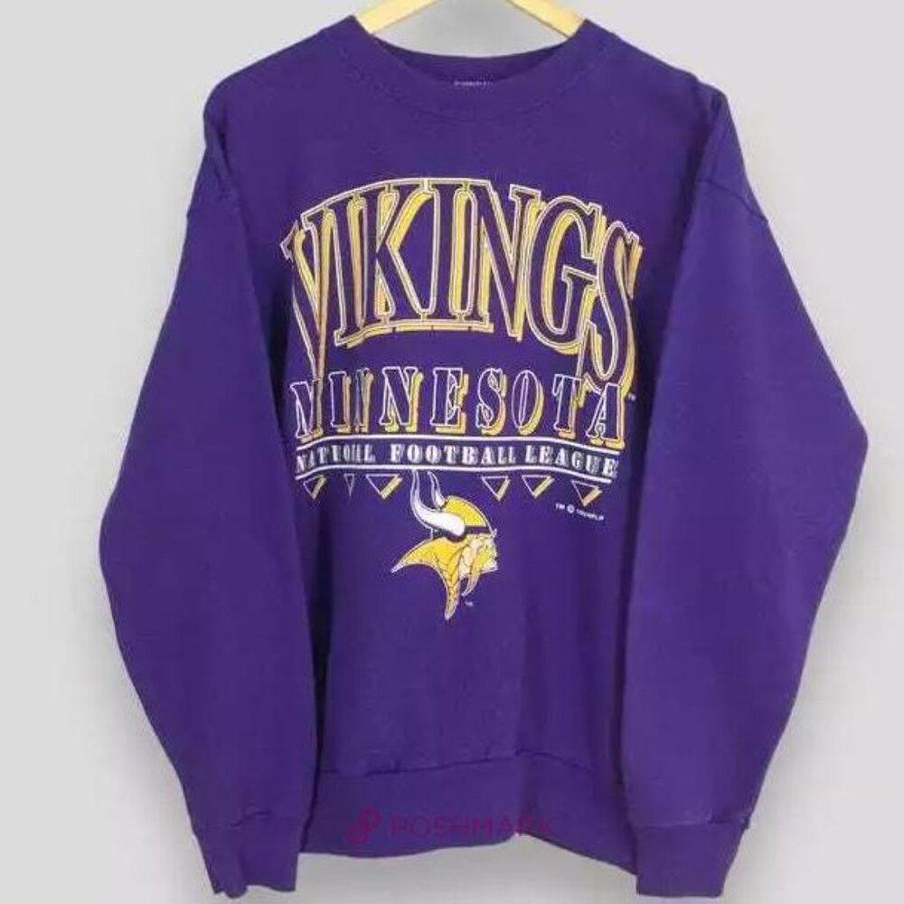 Minnesota Vikings Nfl Rugby Purple Super Bowl Sweatshirt Retro Teresafarne